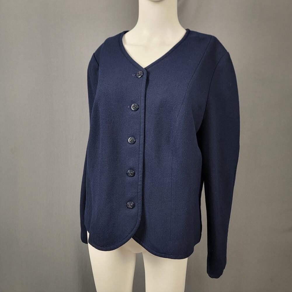 Vintage 1950s–1960s Pendleton 100% Virgin Wool Navy Lined Jacket USA Made